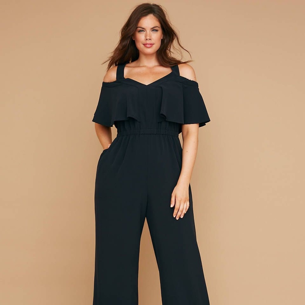 NWT Lane Bryant Lena Cold Shoulder Jumpsuit